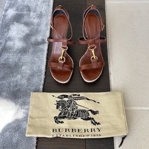 Never been worn Burberry wedges